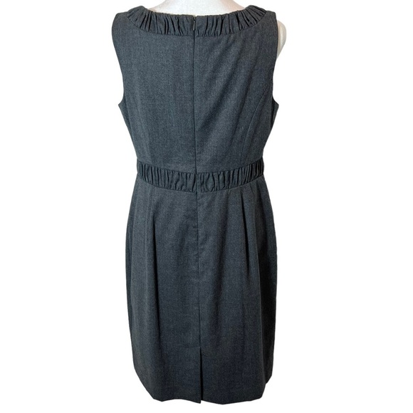Talbots Charcoal Gray Wool Sleeveless Sheath Dress, Size 10P - Picture 2 of 5